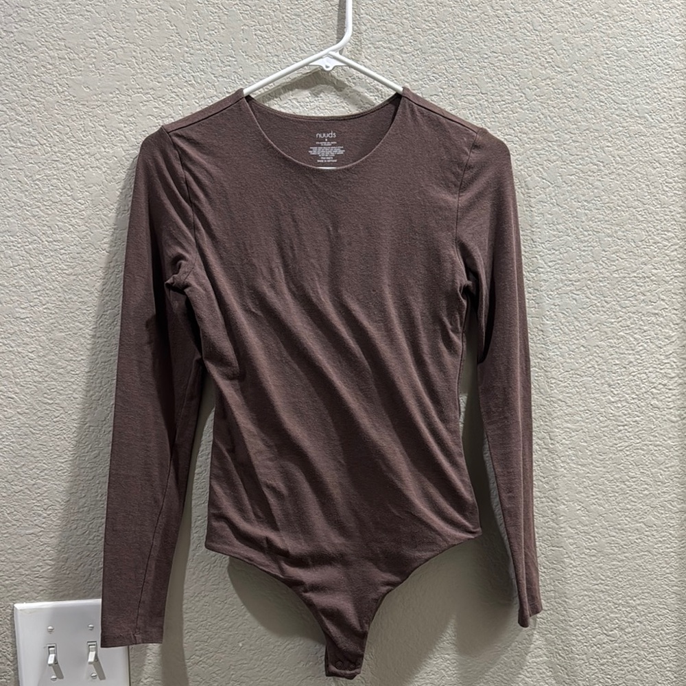 Nuuds | Brown Long Sleeve Bodysuit